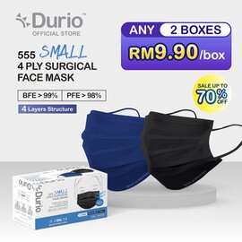 Durio 555 SMALL 4 Ply Surgical Face Mask - (40pcs)